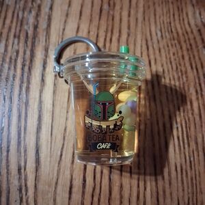 Boba Tea Keychain with Character Design